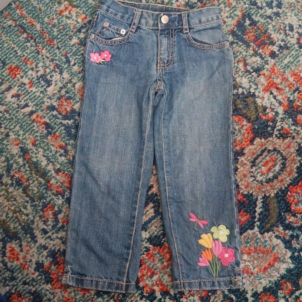 Gymboree ankle length jeans with embroidery